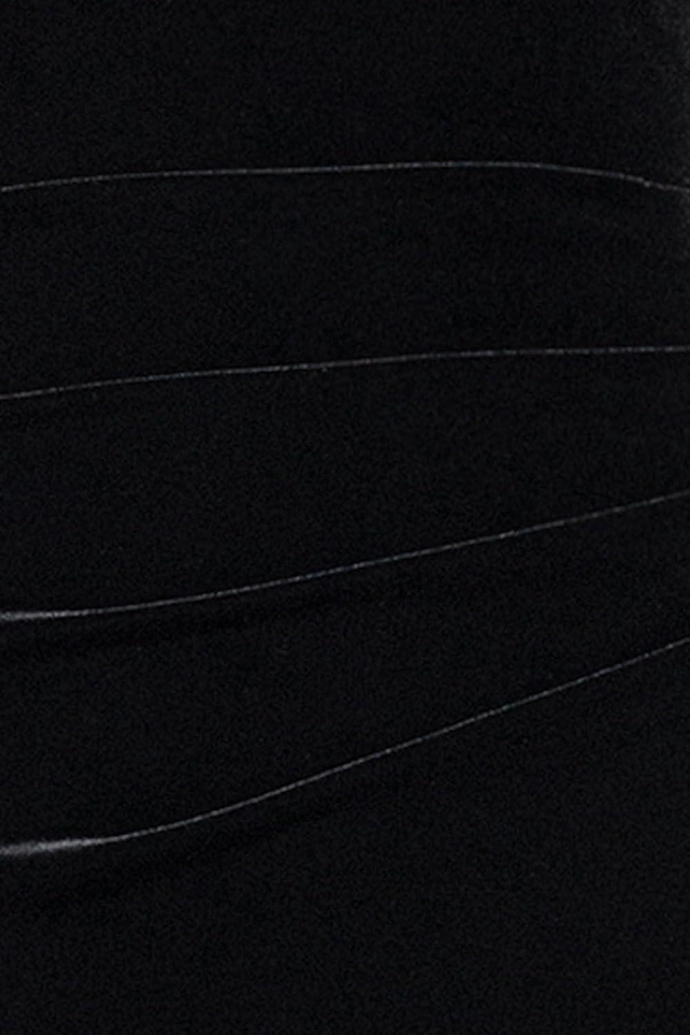 imageXscape Womens Velvet Off The Shoulder Ruched Back Slit Floor Length DressBlack