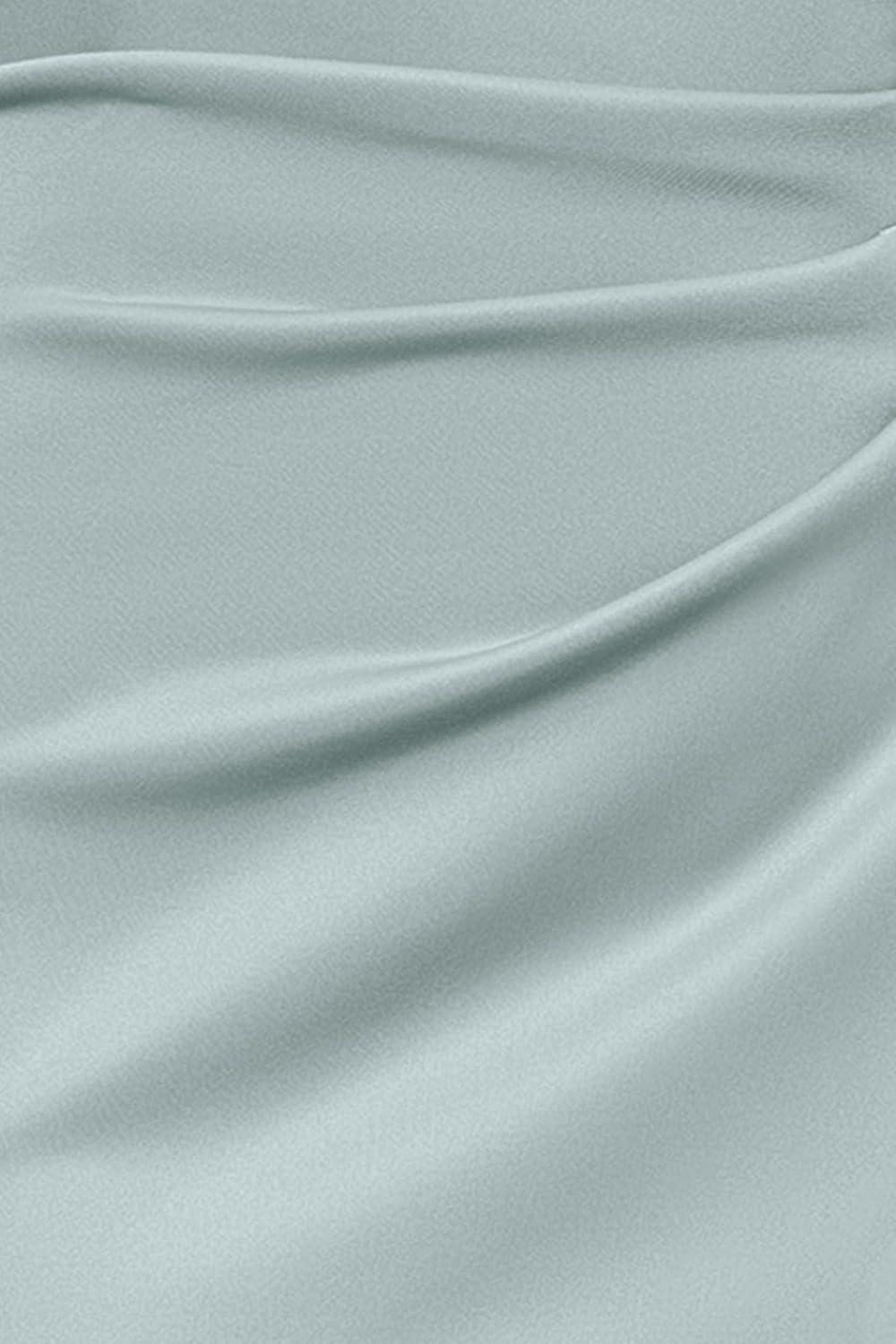 imageXscape Womens OneShoulder Gown with Cascading Ruffle Detail and Ruched WaistSage