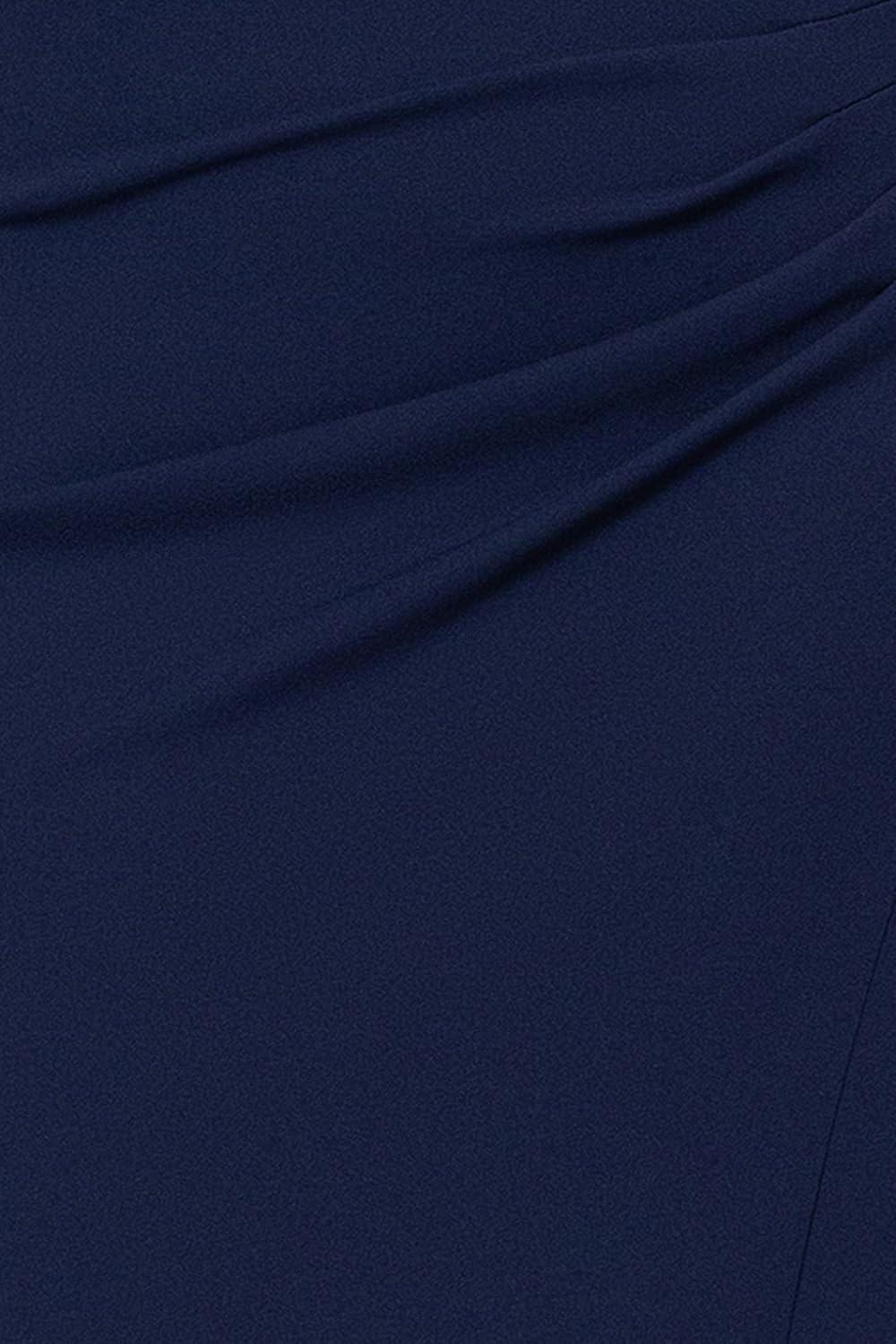 imageXscape Womens Plus Size Long Illusion Sleeve Off The Shoulder DressNavy