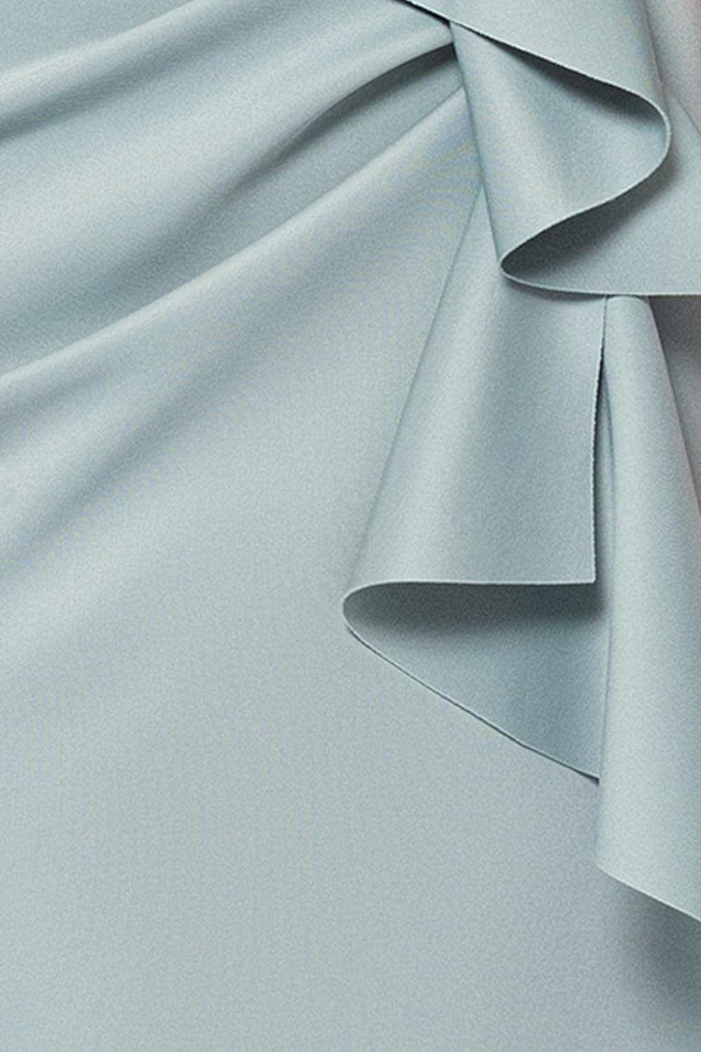 imageXscape Womens Long Off Shoulder Sweetheart Neck Side Ruffle Gown Sage 16