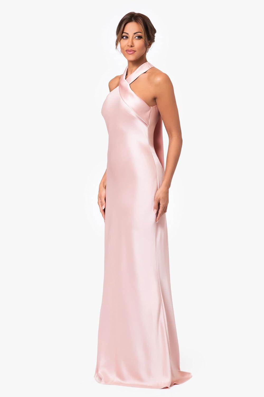 imageXscape Womens Xscape Womenssoutache Lace VNeck Off The Shoulder Floor Length DressRoseGold