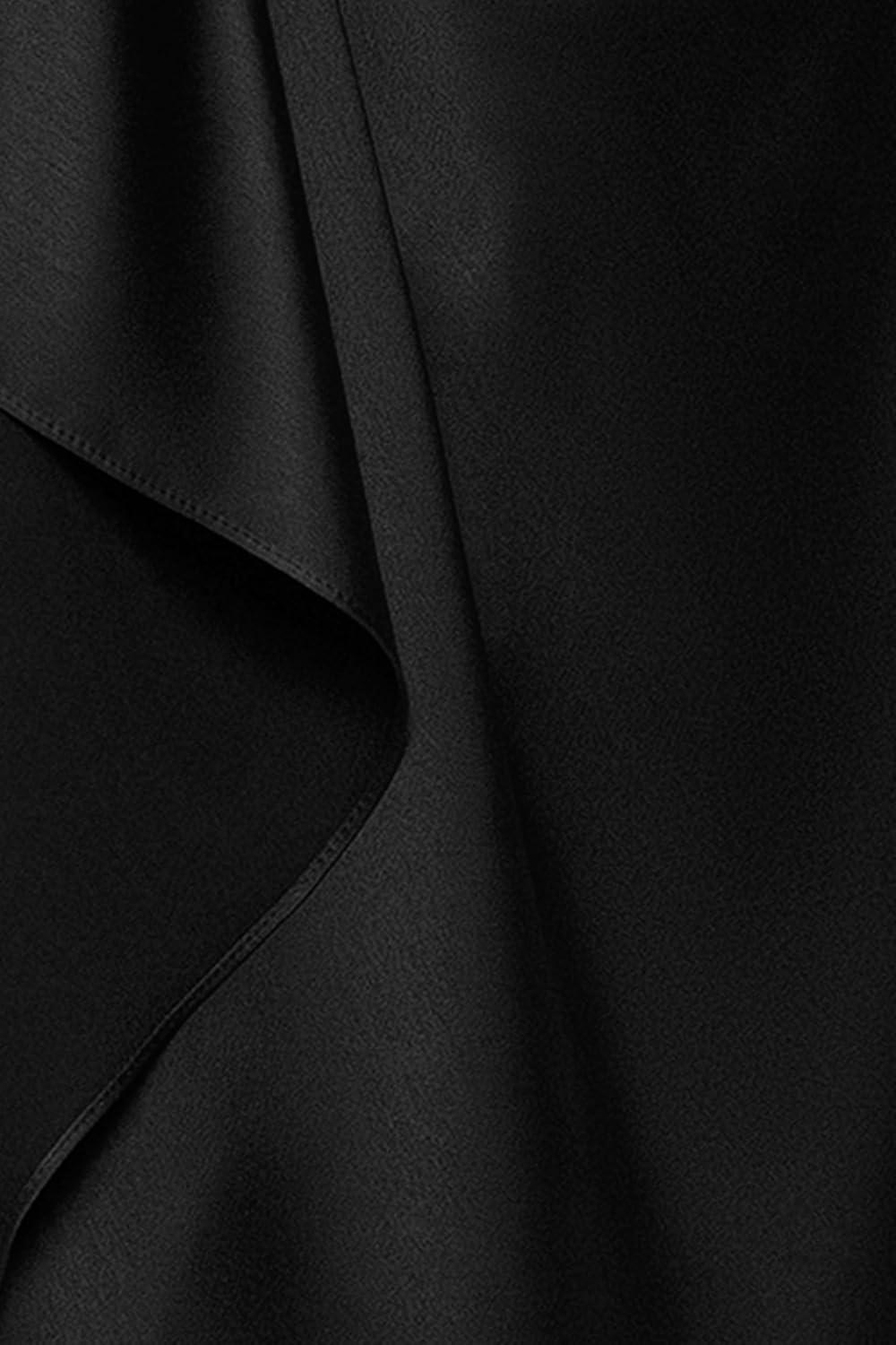 image:imageXscape Womens Midi Satin Collared Top DressBlack