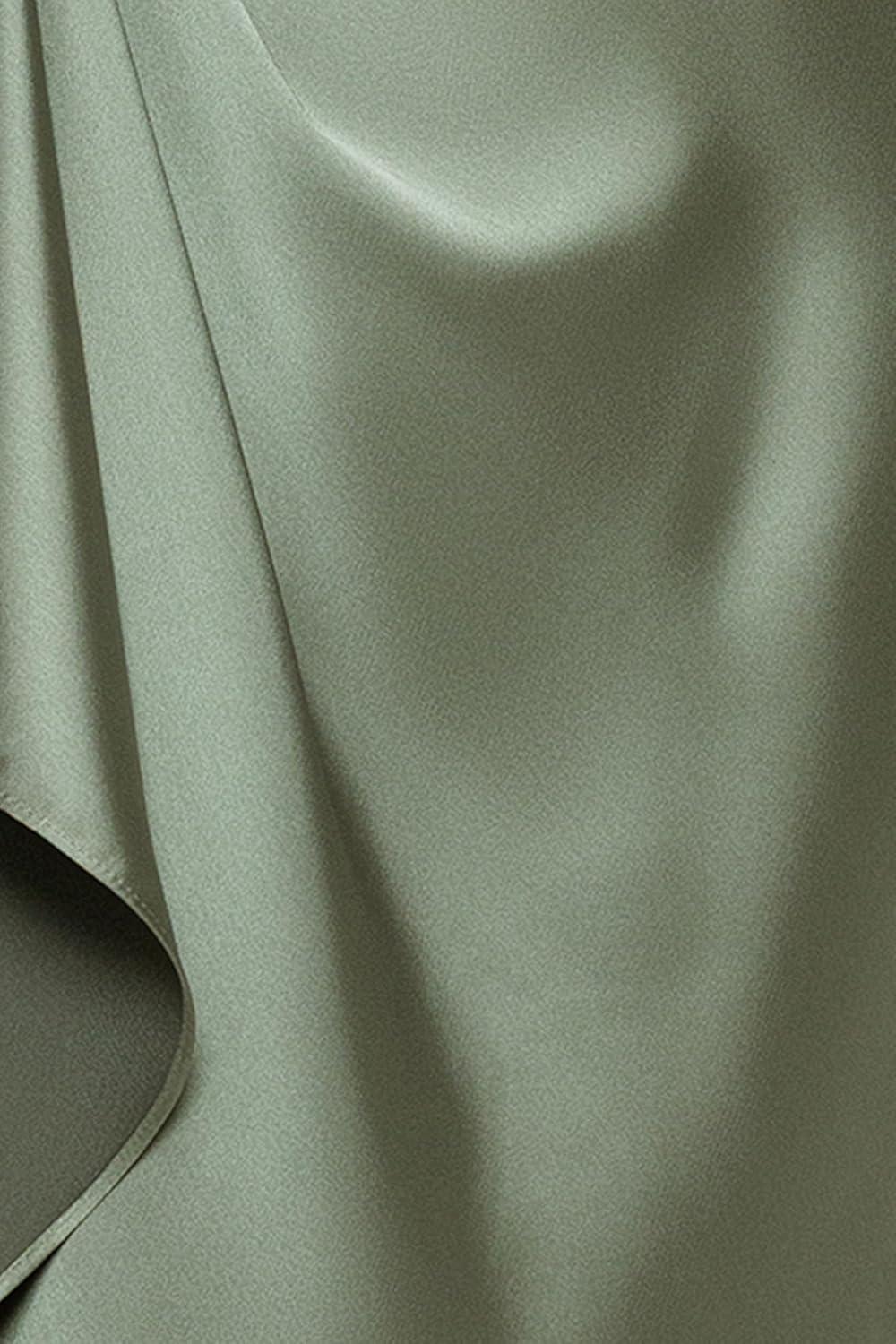 image:imageXscape Womens Midi Satin Collared Top DressOlive