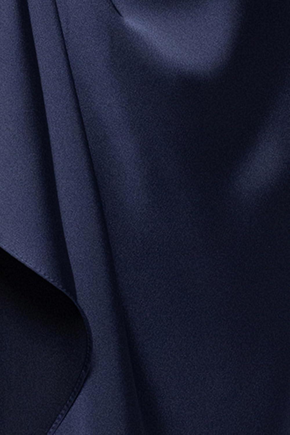 image:imageXscape Womens Long Satin Collared Top DressNavy
