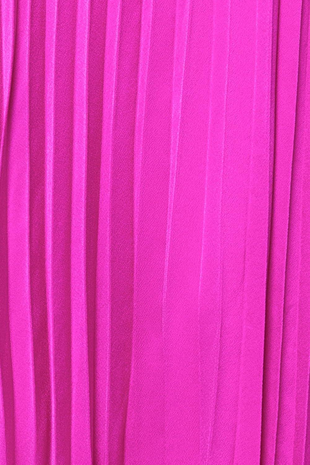 image:imageXscape Womens Satin Halter Sleeveless Floor Length DressFuchsia