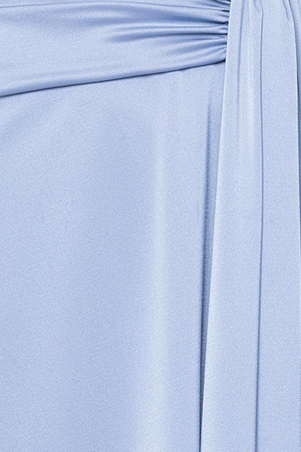 image:imageXscape Womens Satin Off The Shoulder Floor Length Dress PetitePeriwinkle