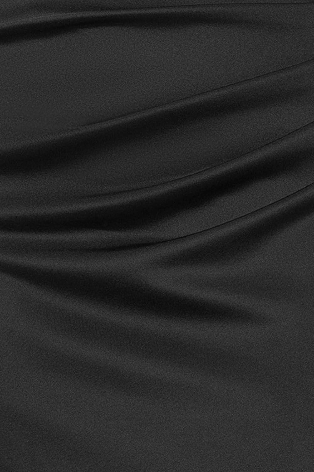 image:imageXscape Womens Scuba Off The Shoulder Ruched Slit Floor Length Dress PlusBlack