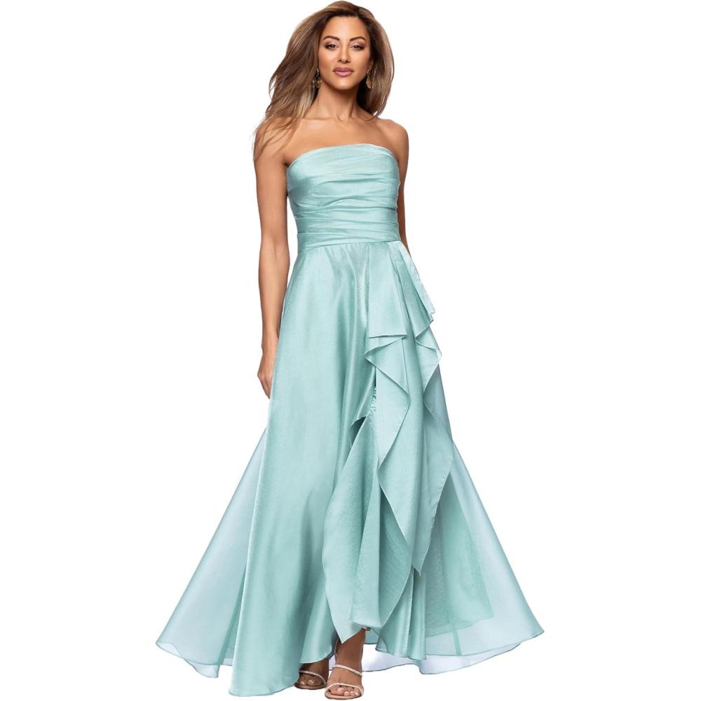 image:imageXscape Womens Organza Strapless Floor Length DressSeafoam