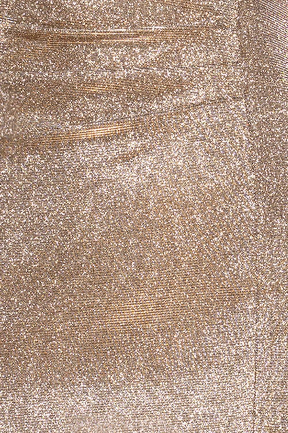 image:imageXscape Womens Galaxy Glitter Sweetheart Neckline Off The Shoulder Knee Length DressSand