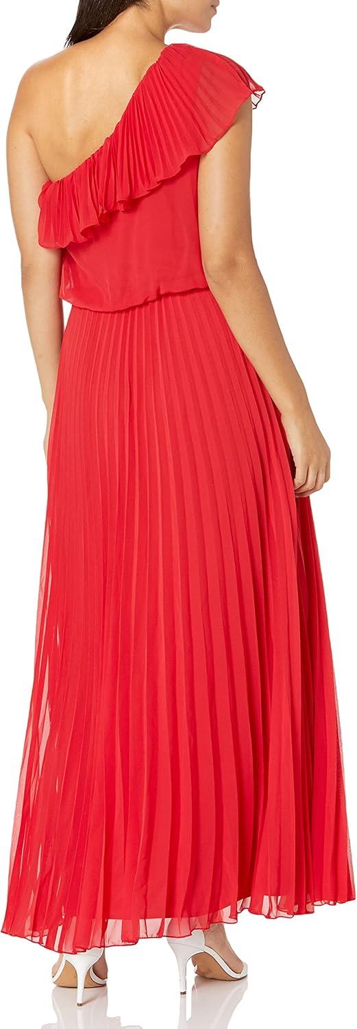 image:imageXscape Womens Long One Shoulder DressG Red