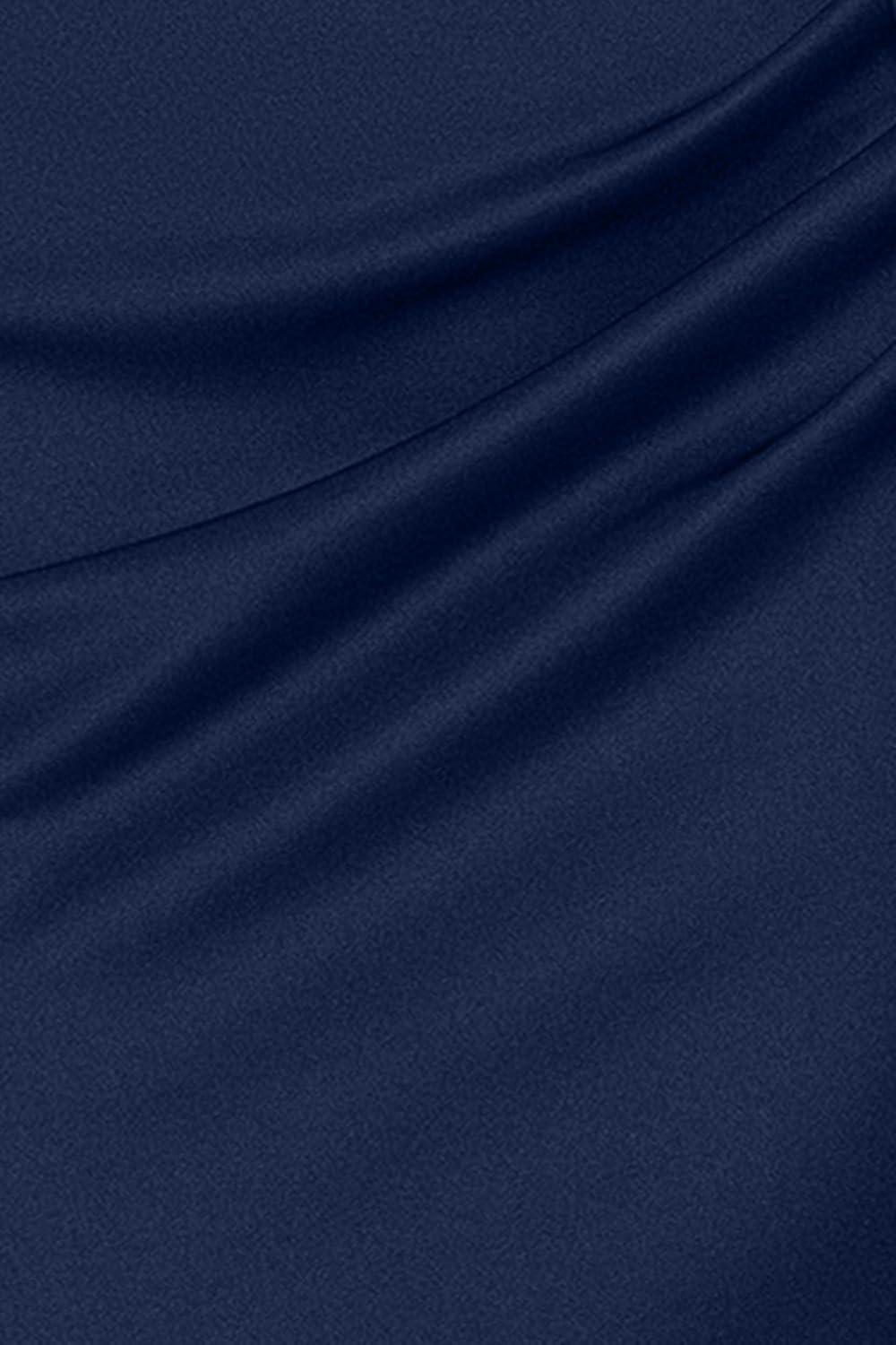 image:imageXscape Womens Techno Scuba One Shoulder Cape Skirt Floor Length Dress Petite