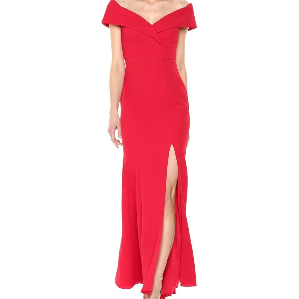 image:imageXscape Womens Womens Off the Sholder Crepe DressRed