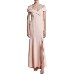 Xscape Women’s Women’s Off the Sholder Crepe Dress(Blush)