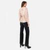 Lovedrobe Haut À Manches Longues pour Femme – Col en V – Motif Floral Doré – Jacquard Côtelé – Taille Plissée Blouse Femme (Lot de 1)