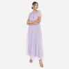 Anaya with Love Women&rsquo;s Ladies Midaxi Dress High Waist Keyhole Short Flutter Sleeve Crew Neckline for Wedding Guest Bridesmaids Prom(Dusty Lilac)