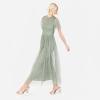 Anaya with Love Women&rsquo;s Ladies Midaxi Dress High Waist Keyhole Short Flutter Sleeve Crew Neckline for Wedding Guest Bridesmaids Prom(Frosty Green)