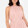 Anaya with LoveRobe Longue Robe De Soirée Robe Femme Chic Col Licou Long sans Manches avec Ceinture Robe De Bal Demoiselle d&rsquo;honneur(Blush Peach)