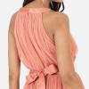 Anaya with LoveRobe Longue Robe De Soirée Robe Femme Chic Col Licou Long sans Manches avec Ceinture Robe De Bal Demoiselle d&rsquo;honneur(Corail)