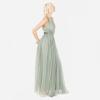 Anaya with LoveRobe Longue Robe De Soirée Robe Femme Chic Col Licou Long sans Manches avec Ceinture Robe De Bal Demoiselle d&rsquo;honneur(Vert Givré)