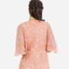 Maya Deluxe Women&rsquo;s Maxi Ladies Sequin Embellished Wrap A-Line Dress for Wedding Guest Bridesmaid Evening Prom Ball Occasion(Apricot Blush)