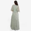 Maya Deluxe Women&rsquo;s Maxi Ladies Sequin Embellished Wrap A-Line Dress for Wedding Guest Bridesmaid Evening Prom Ball Occasion(Green Lily)