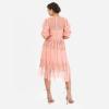 Maya Deluxe Womens Midi Ladies Sequin Embellished Short Sleeve Dress for Wedding Guest Bridesmaid Prom Ball Evening Occasion Robe Femme(Apricot Blush)