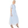 Anaya with Love Women&rsquo;s Ladies Midaxi Dress High Waist Keyhole Short Flutter Sleeve Crew Neckline for Wedding Guest Bridesmaids Prom(Light Blue)