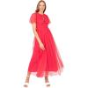 Anaya with Love Women&rsquo;s Ladies Midaxi Dress High Waist Keyhole Short Flutter Sleeve Crew Neckline for Wedding Guest Bridesmaids Prom(Paradise Pink)