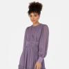 Anaya with Love Women&rsquo;s Maxi Dress Ladies Long Sleeves Round Neck Keyhole Lace High Waist Empire A-Line for Wedding Guest Evening Femme(Dusty Lavender)