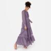 Anaya with Love Women&rsquo;s Maxi Dress Ladies Long Sleeves Round Neck Keyhole Lace High Waist Empire A-Line for Wedding Guest Evening Femme(Dusty Lavender)