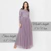 Maya Deluxe Maya Robe Longue À Manches Longues pour Femme Taupe Blush Robe de Demoiselle d&rsquo;honneur Femme (Lot de 1)(Lilas Moody)