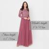 Maya Deluxe Maya Robe Longue À Manches Longues pour Femme Taupe Blush Robe de Demoiselle d&rsquo;honneur Femme (Lot de 1)(Rose Désert)