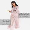 Maya Deluxe Maya Robe Longue À Manches Longues pour Femme Taupe Blush Robe de Demoiselle d&rsquo;honneur Femme (Lot de 1)(Rose Givré.)