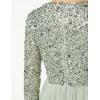 Maya Deluxe Robe d&rsquo;invité de Mariage à Manches Longues et col en V pour Femme Vert(Green Lily)