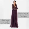 Maya Deluxe Robe d&rsquo;invitée de Mariage Femme Manches Longues et col V Vert(Berry)