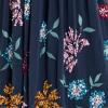 Maya Deluxe Women&rsquo;s Ladies Maxi Dress with Slit Long Sleeve Bishop V Neckline Floral Embellishment for Special Occasions Prom Ball(Navy)