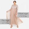 Maya Deluxe Robe Manches Longues Maya pour Femme Demoiselle d&rsquo;honneur(Blush Taupe)