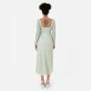 Maya Deluxe Women&rsquo;s Midaxi Dress Ladies Long Sheer Sleeve Square Neck Sequin Embellished Split Empire Waist A-Line Wedding Guest Robe Femme(Mint Green)