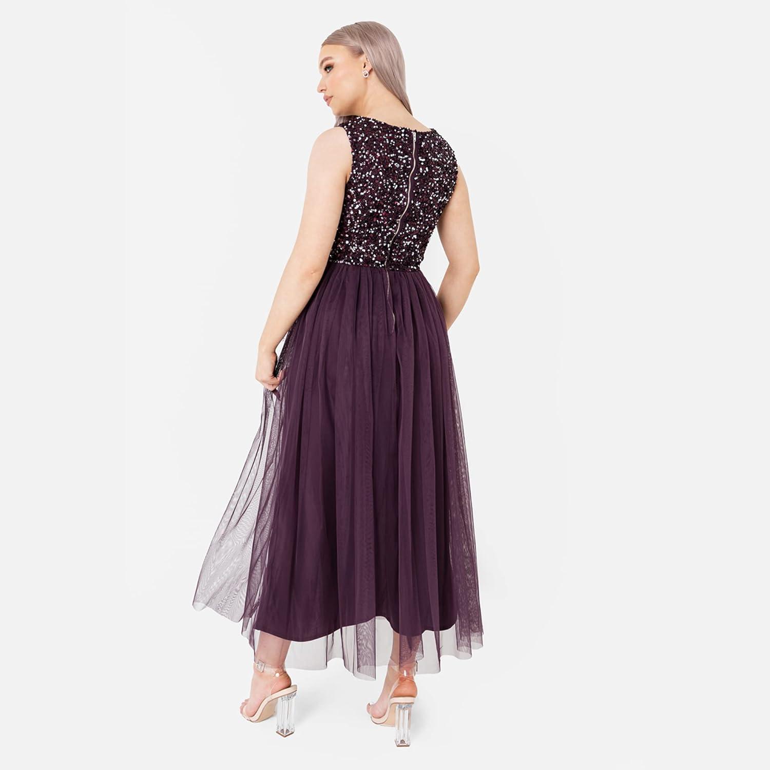 imageMaya Deluxe Maya MiLongue Orne Robe de Demoiselle dhonneur FemmeBaie