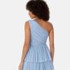Anaya with Love Women&rsquo;s Midaxi Dress Ladies One Shoulder Sleeveless Tiered Skirt for Wedding Guest Bridesmaid Evening Occasion Ball Gown Robe Femme(Soft Blue)