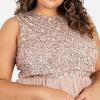 Maya Deluxe Maya Mi-Longue Ornée Robe de Demoiselle d&rsquo;honneur Femme(Blush Taupe)