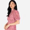 Maya Deluxe Women&rsquo;s Embroidered Dress for Ladies Sequin Embellished Midaxi Floral High Neck Wedding Guest Ball Evening Cocktail Robe Femme(Rose)