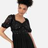 Maya Deluxe Dress Femme(Noir)