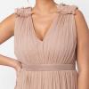 Maya Deluxe Maya Deluxe Maxi Dress with Ruffle Shoulder Detail Robe de Demoiselle d&rsquo;honneur Femme(Blush Taupe)