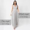 Maya Deluxe Maya Deluxe Maxi Dress with Ruffle Shoulder Detail Robe de Demoiselle d&rsquo;honneur Femme(Gris Clair)