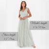 Maya Deluxe Maya Deluxe Maxi Dress with Ruffle Shoulder Detail Robe de Demoiselle d&rsquo;honneur Femme(Lys Vert.)