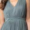 Maya Deluxe Maya Deluxe Maxi Dress with Ruffle Shoulder Detail Robe de Demoiselle d&rsquo;honneur Femme(Vert Bruyant.)