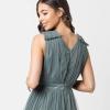 Maya Deluxe Maya Deluxe Maxi Dress with Ruffle Shoulder Detail Robe de Demoiselle d&rsquo;honneur Femme(Vert Bruyant.)