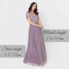 Maya Deluxe Maya Deluxe Misty Green Robe Longue À Rayures À Manches Courtes Robe de Demoiselle d&rsquo;honneur Femme(Moody Lilac)