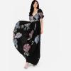 Maya Deluxe Women&rsquo;s Maxi Dress Ladies Embellished Floral Sweetheart Neckline for Wedding Guest Bridesmaid Occasion Prom Ball Gown Robes Femme(Noir)